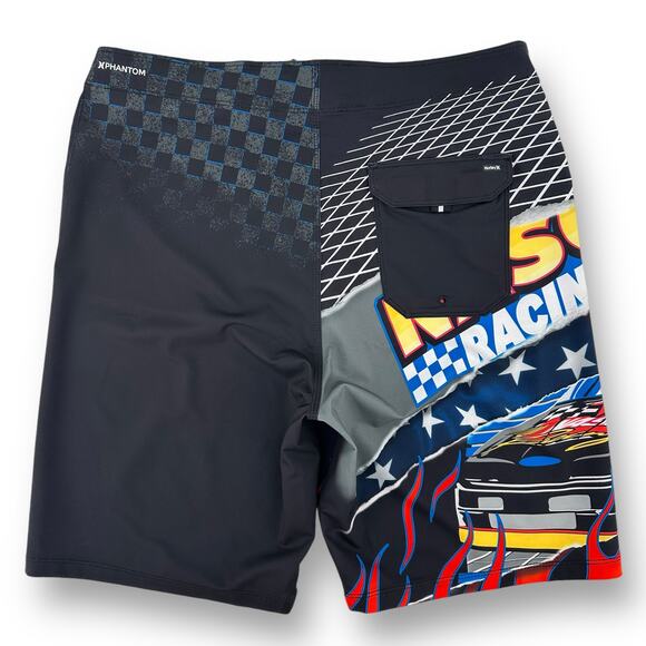 Hurley Nascar Phantom Eco Car Racing Boardshorts Swim Shorts Size 31 20" Outseam - Picture 4 of 9